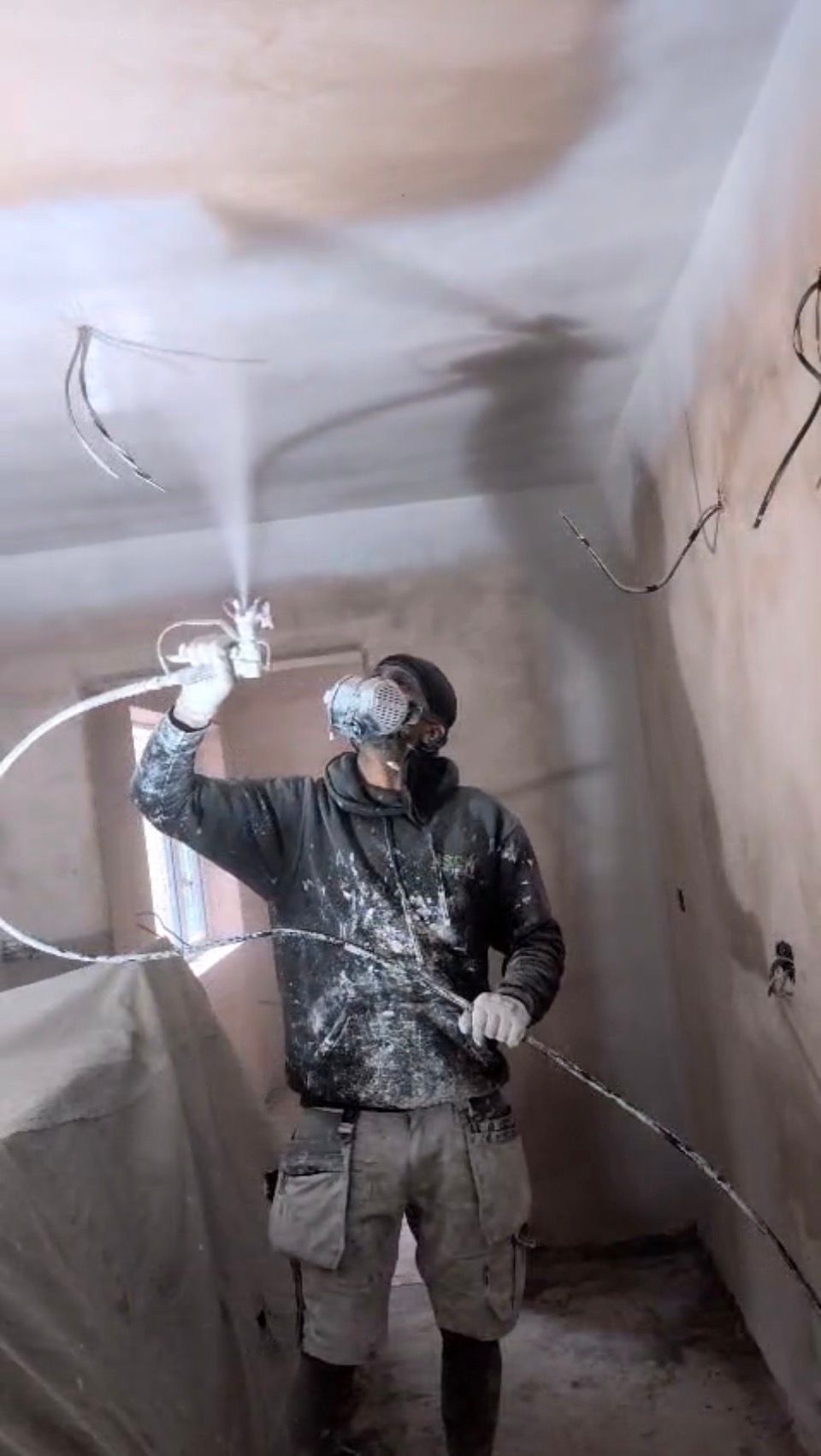 Spray painting equipment in use by JSC